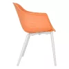 Scaun de gradina Ballena din plastic cu picioare metalice, portocaliu