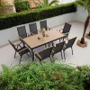 Set mobilier de gradina IZZY cu 8 locuri, blat maro