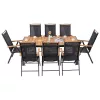 Set mobilier de gradina IZZY cu 8 locuri, blat maro