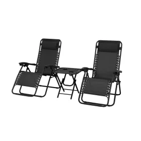 Delux 2x canapea extensibilă și set de masă neagră