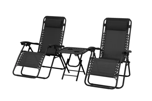 Delux 2x canapea extensibilă și set de masă neagră