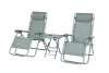 Delux 2x set șezlong și masă verde V2