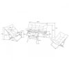 Set de mobilier de gradina pliabil Forel