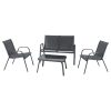 Set de mobilier de gradina RIVET cu 4 locuri