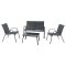 Set de mobilier de gradina RIVET cu 4 locuri