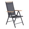 Set de mobilier de gradina IZZY cu 8 locuri si blat negru