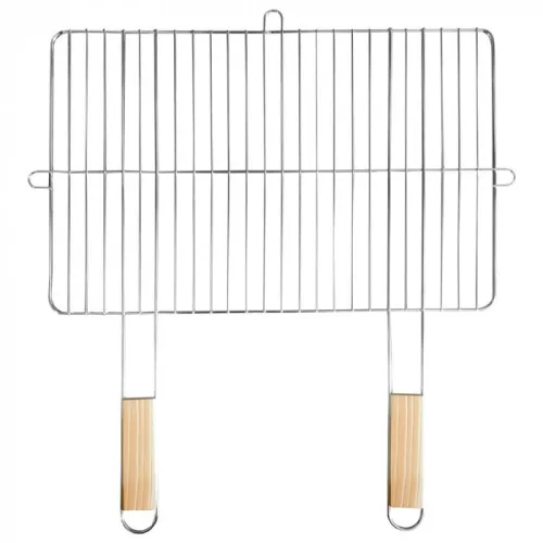 Grilaj pătrat cu mâner din lemn 57x51 cm