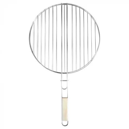 Grilaj rotund cu mâner din lemn 40 cm