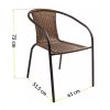 Scaune de gradina Hercules maro cu 3 scaune