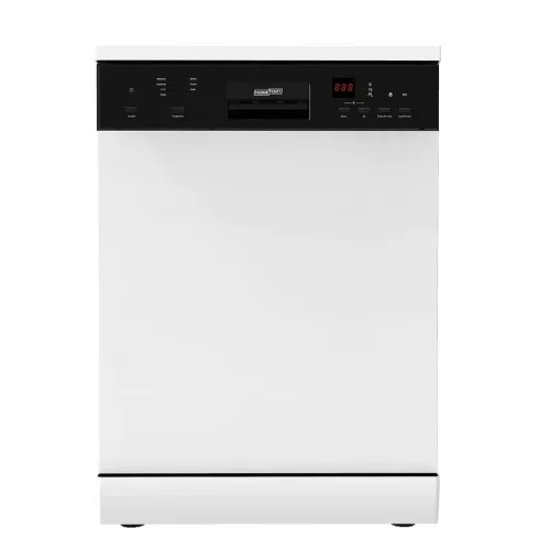Masina de spalat vase HOMEFORT HMGS0640W, independenta, 12 seturi, 11 L, 7 programe, 47 dB, E, Tacamuri inferioare, 60 cm, Afisaj digital, Fara deschidere automata a usii