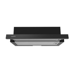 Hota extractibila HOMEFORT HPK611B, incorporata, iluminare LED, 1 motor, 408 m3/h, 54-66 dB, latime 60 cm, B