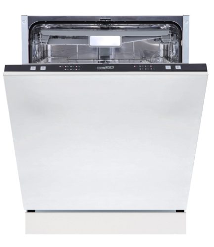 Masina de spalat vase incorporata HOMEFORT HMGB0661B, 14 seturi de vase, 11 L, 6 programe, 47 dB, D, Tacamuri superioare, 60 cm, Deschizator automat de usa.