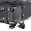 Valiza de cabina usoara TravelLux cu roti moi detasabile 35x55x20 cm neagra