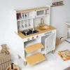 Bucătărie din lemn pentru copii cu efecte sonore și luminoase, 7 accesorii