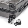 Valiza de cabina TravelLux Pro cu hard top si roti detasabile 35x55x20 cm gri inchis