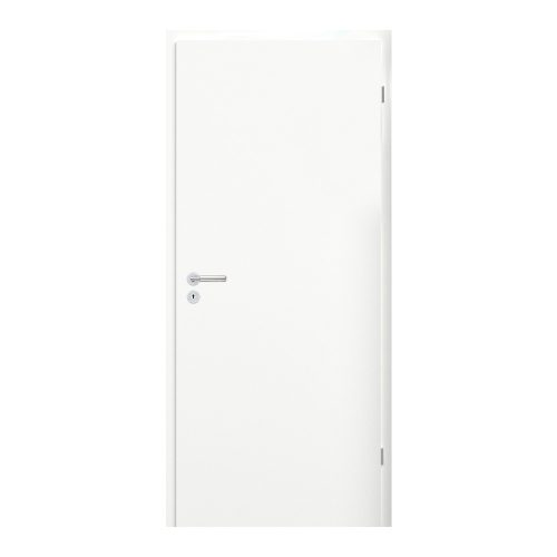 Blat de usa decorativ CPL alb 100/210 dreapta cu incuietoare BB, balama cromata