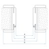 Carcasa decorativa alba 75/14-16 stanga