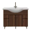 Dulap inferior Bianca Plus 105 cu lavoar, culoare Aida nuc