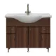 Dulap inferior Bianca Plus 105 cu lavoar, culoare Aida nuc