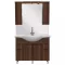 Mobilier complet de baie Bianca Plus 105, culoarea lemnului Aida, nuc