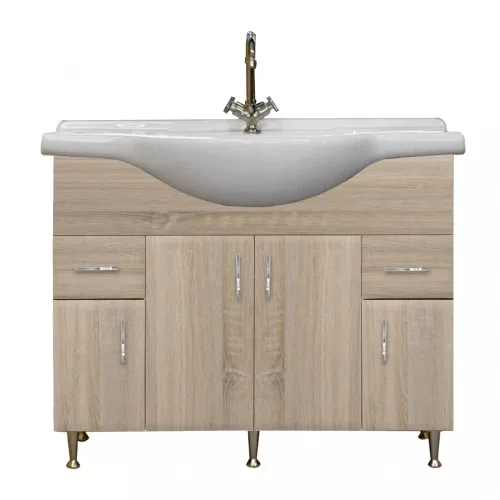 Dulap inferior Bianca Plus 105 cu lavoar, culoare stejar sonoma