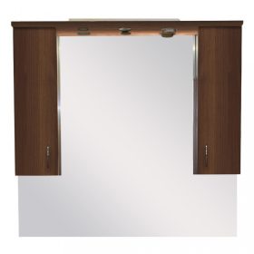 Dulap suspendat pentru baie Bianca Plus 105, culoarea lemnului Aida, nuc