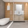 Mobilier complet de baie Bianca Plus 105, culoare stejar sonoma