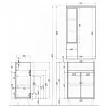 Mobilier complet de baie Bianca Plus 55, culoare Aida nuc, deschidere pe dreapta