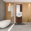 Mobilier complet de baie Bianca Plus 55, culoare Aida nuc, deschidere pe dreapta