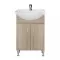 Dulap inferior Bianca Plus 55 cu lavoar, culoare stejar sonoma