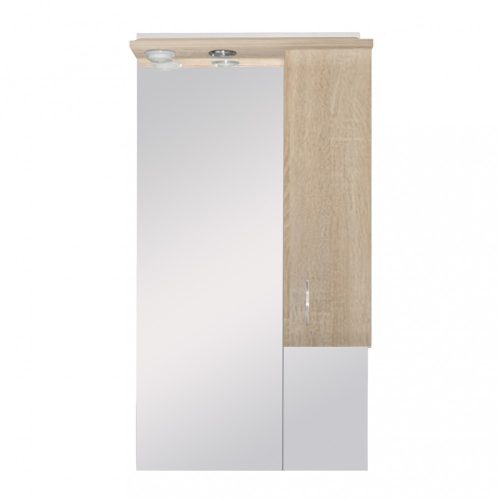 Dulap suspendat pentru baie Bianca Plus 55, culoare stejar sonoma, deschidere pe dreapta