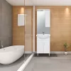 Mobilier complet de baie Bianca Plus 55, alb lucios, deschidere pe dreapta