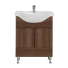 Dulap inferior Bianca Plus 65 cu lavoar, culoare Aida nuc