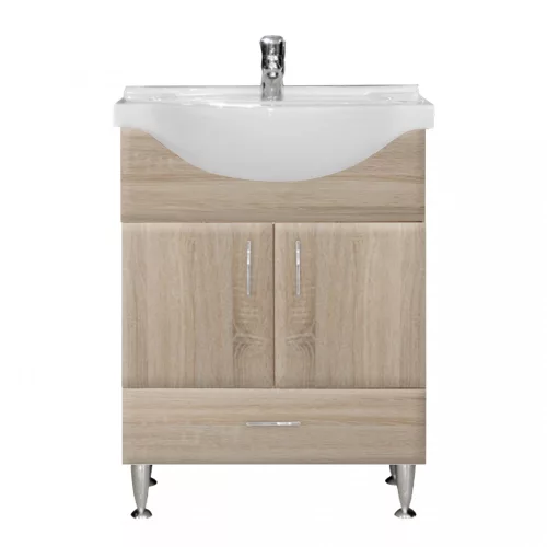 Dulap inferior Bianca Plus 65 cu lavoar, culoare stejar sonoma