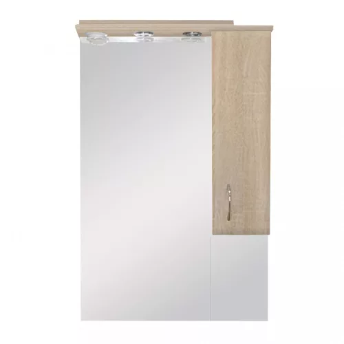 Dulap suspendat pentru baie Bianca Plus 65, culoare stejar sonoma, deschidere pe dreapta