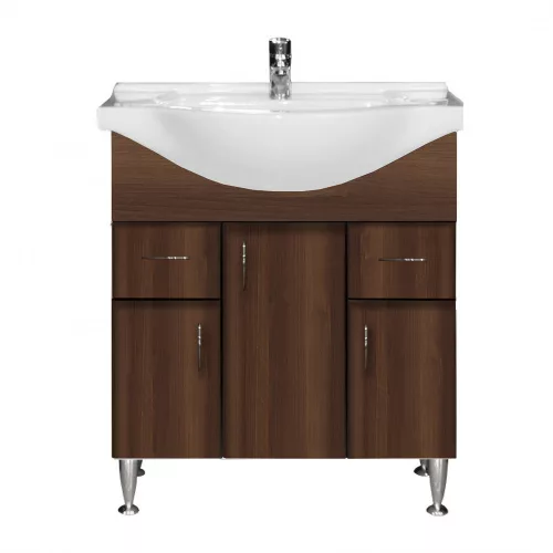 Dulap inferior Bianca Plus 75 cu lavoar, culoare Aida nuc