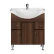 Dulap inferior Bianca Plus 75 cu lavoar, culoare Aida nuc
