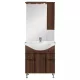 Mobilier complet de baie Bianca Plus 75, culoare Aida nuc, deschidere pe dreapta
