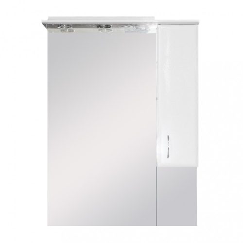 Dulap suspendat pentru baie Bianca Plus 75, alb lucios, deschidere pe dreapta