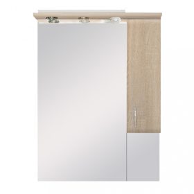 Dulap suspendat pentru baie Bianca Plus 75, culoare stejar sonoma, deschidere pe dreapta