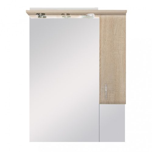 Dulap suspendat pentru baie Bianca Plus 75, culoare stejar sonoma, deschidere pe dreapta