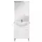 Mobilier complet de baie Bianca Plus 75, alb lucios, deschidere pe dreapta