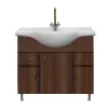 Dulap inferior Bianca Plus 85 cu lavoar, culoare Aida nuc