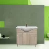 Dulap inferior Bianca Plus 85 cu lavoar, culoare stejar sonoma