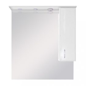 Dulap suspendat pentru baie Bianca Plus 85, alb lucios, deschidere pe dreapta