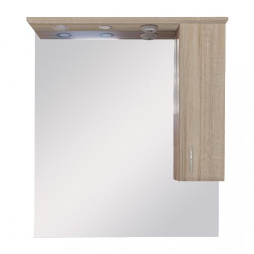 Dulap suspendat pentru baie Bianca Plus 85, culoare stejar sonoma, deschidere pe dreapta