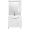 Mobilier complet de baie Bianca Plus 85, alb lucios, deschidere pe dreapta