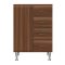 Dulap jos Bianca Plus 60 cu 1 usa, 4 sertare, culoare Aida nuc, stanga