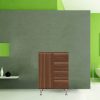 Dulap jos Bianca Plus 60 cu 1 usa, 4 sertare, culoare Aida nuc, stanga