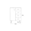 Dulap jos Bianca Plus 60 cu 1 usa, 4 sertare, culoare Aida nuc, stanga